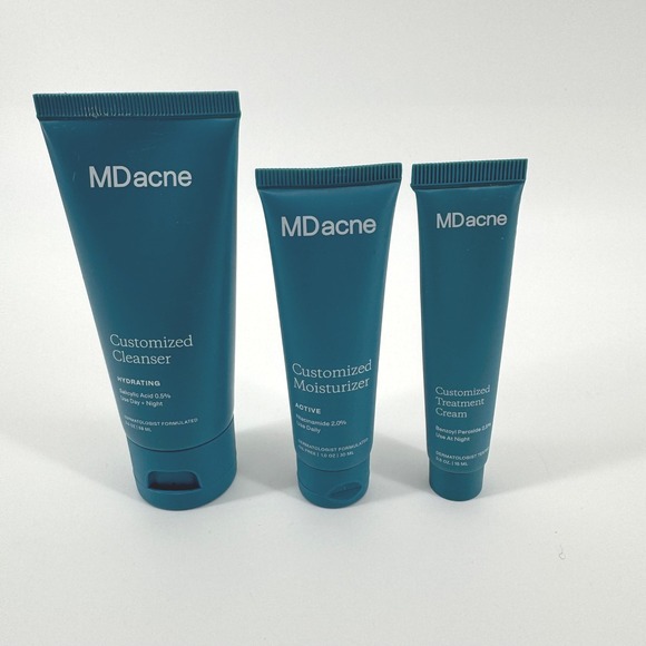 MDacne Other - MDacne Customized Skincare Set Blue Acne Treatm Cleanser Moisturizer Night Cream